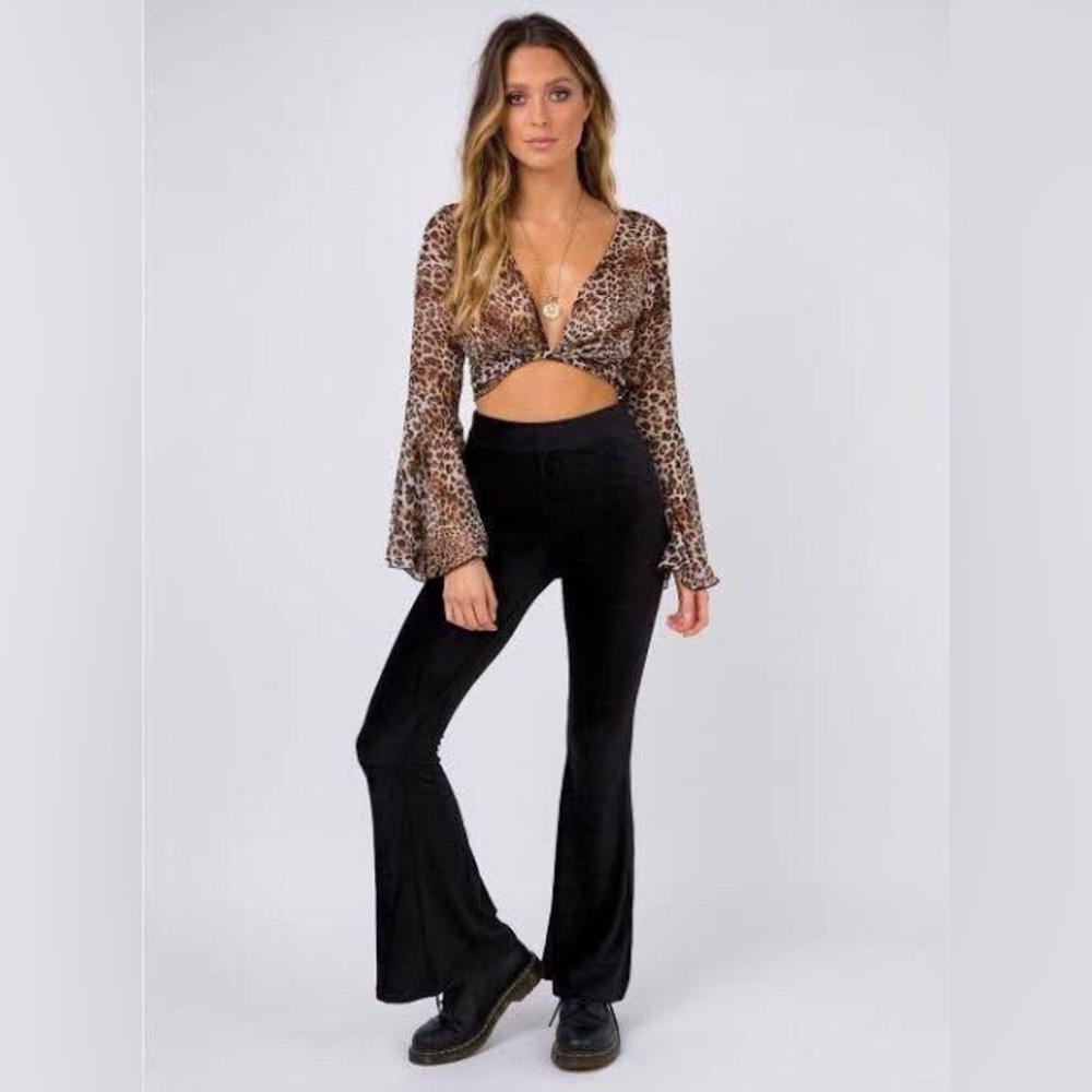 Princess Polly Velvet Cord Flare Pants